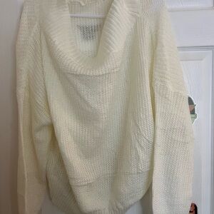 Amazon Women's Cream Cowl Neck Sweater